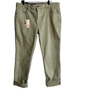 JOHNNY WAS BIYA WORKSHOP JWLA CATALINA CUFFED BOYFRIEND JEAN PANTS SIZE 32  OIL